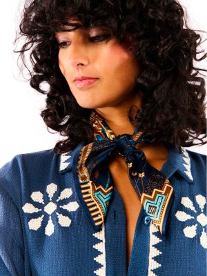 WILD MINI SCIARPA WESTERN BLU