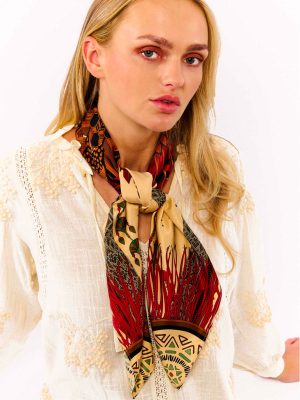WILD SCIARPA MEDIA WESTERN BEIGE - immagine 2