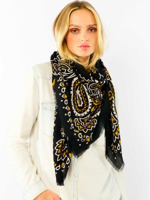 WILD SCIARPA BIG PAISLEY NERA
