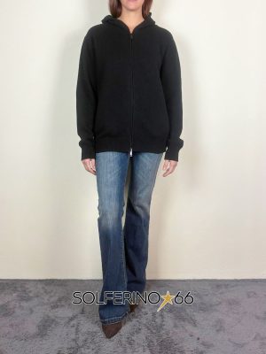 WOOL & CO FELPA LANA RASATA NERO