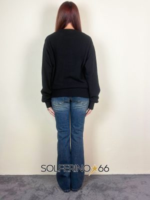WOOL & CO GIROCOLLO LANA/CASHMERE NERO - immagine 3