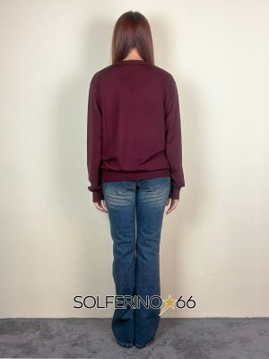 WOOL & CO GIROCOLLO LANA MERINO BORDEAUX - immagine 3