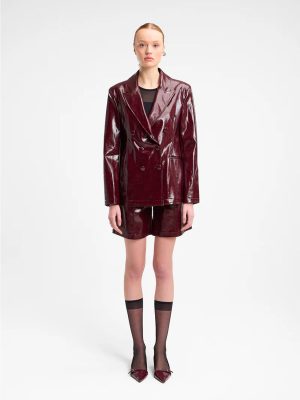 WEILI ZHENG GIACCA IN VINILE BURGUNDY