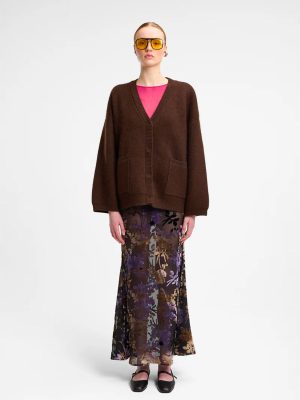WEILI ZHENG CARDIGAN IN MAGLIA PESANTE BROWN