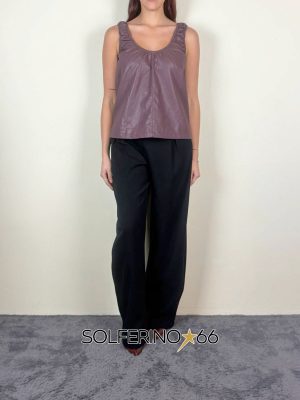 WEILI ZHENG TOP ARRICCI IN ECOPELLE MAUVE