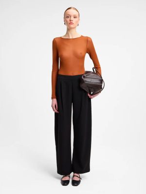 WEILI ZHENG PANTALONE BALLOON IN GABARDINA BLACK
