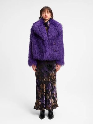 WEILI ZHENG PELLICCIA IN ECO MONGOLIA VIOLET