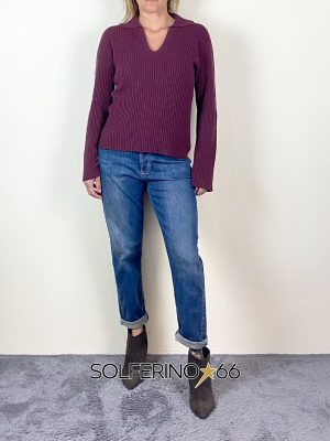 KONTATTO POLO A COSTE BORDEAUX