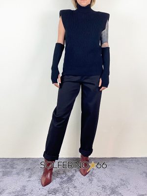 KONTATTO GILET CON MANICOTTI NERO