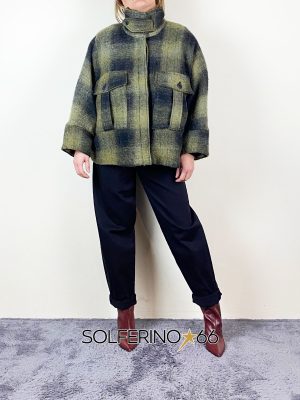 SOUVENIR PRIVéE GIUBBOTTO CHECK VERDE