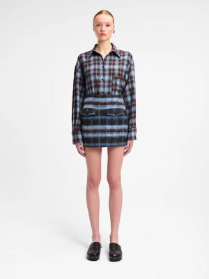 WEILI ZHENG MINIGONNA IN PANNO CHECK